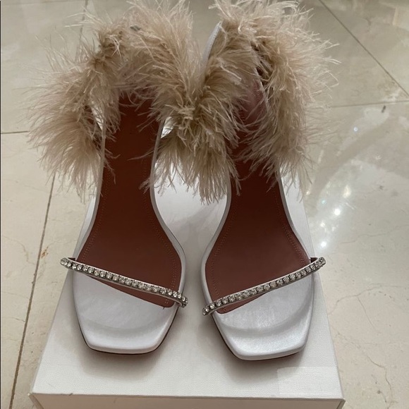 Amina Muaddi Shoes - Amina Muaddi feather heel
